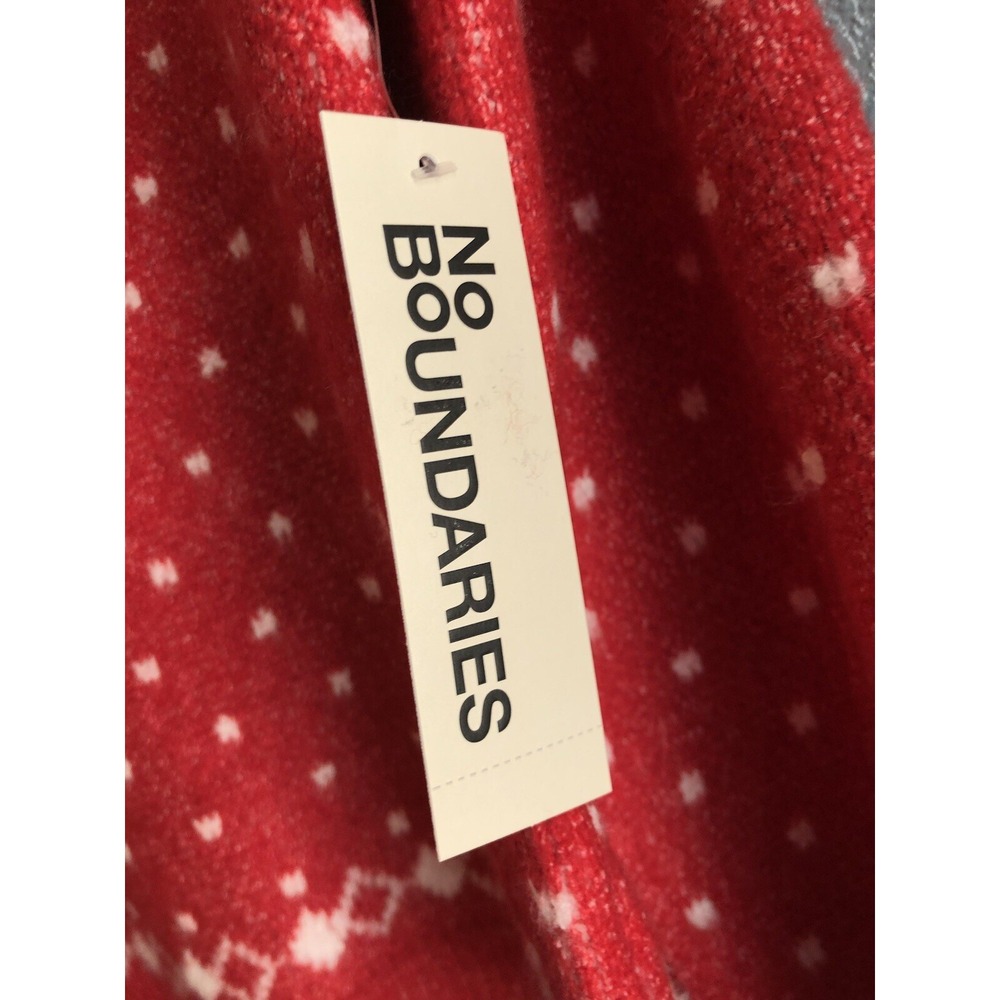 No Boundaries Women M Fairaisle Jacquard Pullover Sweater Beanie Set 2-Piece - Picture 5 of 11